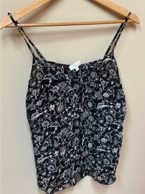 Wilfred Black Floral Spaghetti Strap Camisole